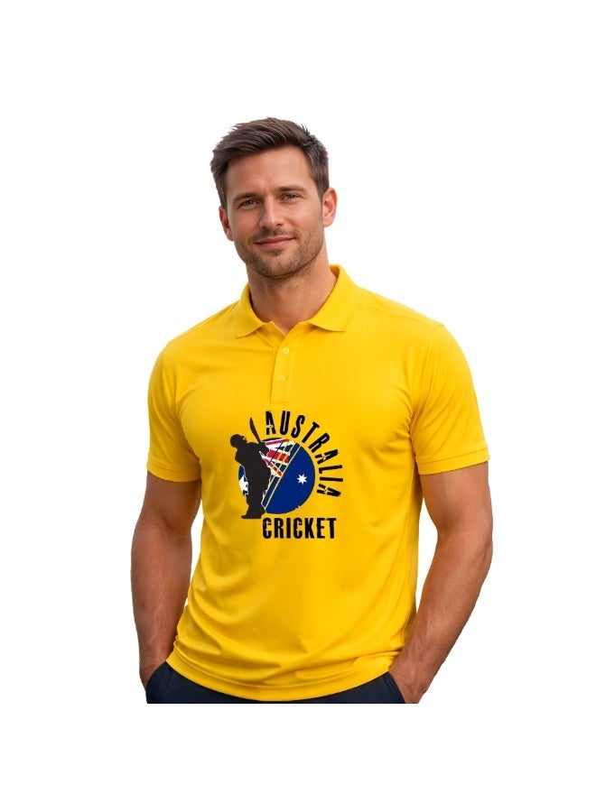 Australia Jersey T-Shirt for Adults - Unisex Australia Printed Dry-Fit Sports Jersey T-Shirt - Ideal Australia Jersey T-Shirt for Cricket Matches - Image 1